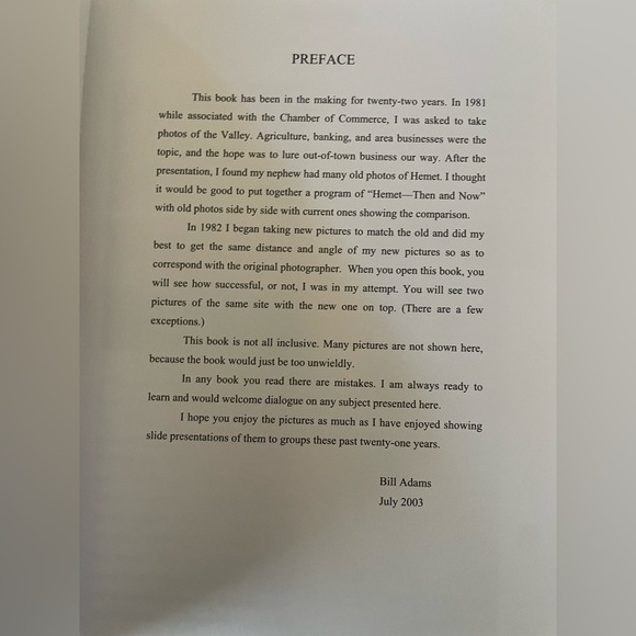 Hemet book Then and Now 1893-1930 Bill Adams Signed California History - Picture 5 of 5